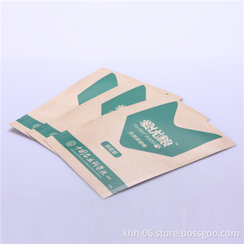 OEM made side gusset type kraft paper pet food products packaging